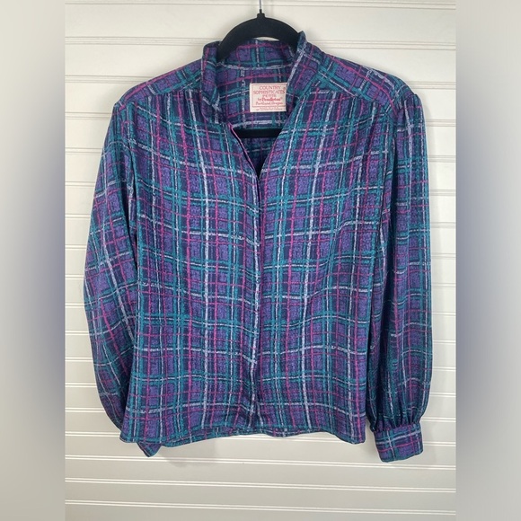 Pendleton Tops - Pendleton Vintage County Sophisticates Button Down Petite Plaid Shirt S W